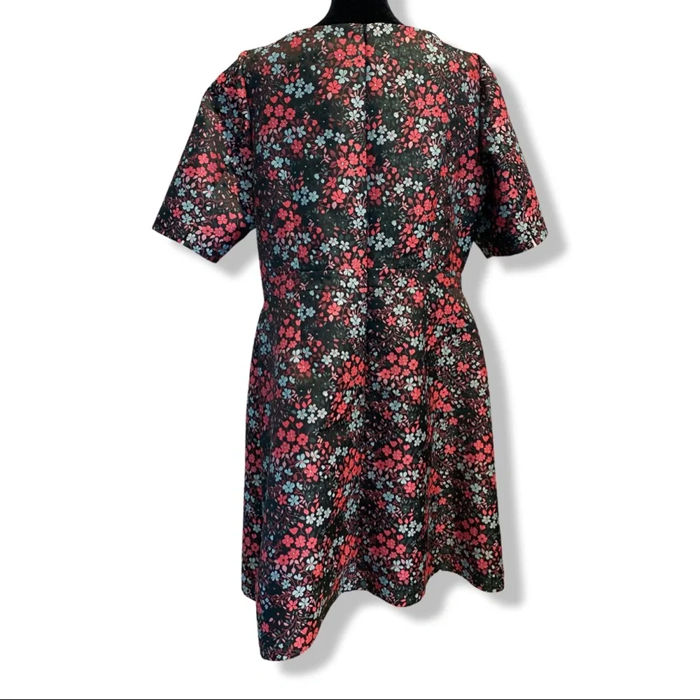 Boden Black and Pink Floral Dress - Picture 4 of 6